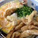結々亭 - 天ぷらぶっかけうどん・小・温だし(650円)