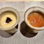 すし みむろ - 鱈白子と自家製イクラの茶碗蒸し