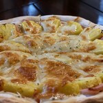 Hawaiian pizza with ham and pineapple