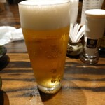 Katsuretsu tei - 2022年5月　グラス生ビール　580円＋税