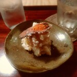祇園ろはん - ポテトサラダ鮒寿司載せ
