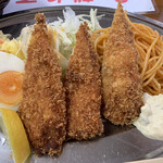 朝日亭 - アジフライアップ