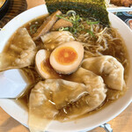 丸源ラーメン - 月見肉ワンタン麺