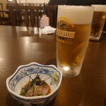 博多もつ鍋 徳永屋 - 生ビールとお通し