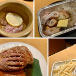 Yakiniku Kingu - 名物の “ キングカルビ ” は 広げると大きく スリットが入っているので カットしやすく ジューシー（左下）