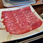 炭火焼肉くらた - 和牛しゃぶしゃぶ100g定食(\1,430)