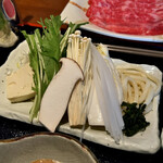 炭火焼肉くらた - 和牛しゃぶしゃぶ100g定食(\1,430)