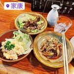 家康 - ポテサラ、もも焼き、たたきの好物三兄弟