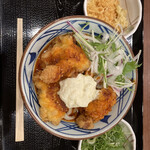 丸亀製麺 - 辛タル鶏天　冷