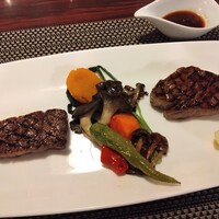 バーデンバーデン - 飛騨牛フィレ肉（70g）とロース肉（100g）の網焼き