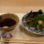 さ々木 - 〆の茶そば♪　このときオシボリは新しいものに交換♪