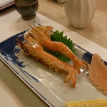 さ々木 - 追加♪　大海老の塩焼き♪　１尾食べちゃったｗ　ホントは３尾☆