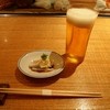 鮨 一二郎 - 料理写真:付き出し ＆ 生ビール