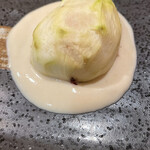 鮨 波づき - イチジクのゴマヨーグルト