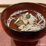 御料理 寺沢 - 松茸と蝦夷あわびの椀物