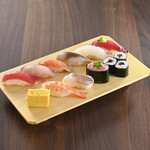 Tsuki - [10 pieces + thin rolls] (comes with miso soup and Small dish)