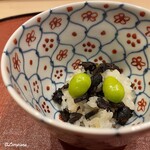 御料理 寺沢 - 香茸と藤九郎銀杏の飯蒸し