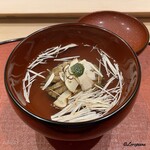 御料理 寺沢 - 松茸と蝦夷あわびの椀物