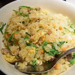 黒龍天神樓 - 国産油かす入り青菜炒飯