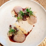 sio - 栗の泡の存在感が意外とあって、根セロリの香りもいい感じで。赤ワイン好きな私にとても好きなお味でした♡