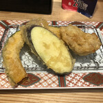 博多天ぷら やまや - ナス・カボチャ・鶏肉