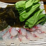 味人 - 天然鯛のしゃぶしゃぶ  鯛もさながらワカメが美味！後の雑炊も絶品でした