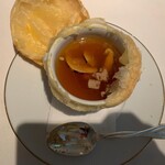 オーベルジュ ド プリマヴェーラ - 松茸とフォアグラのコンソメスープ