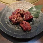 Honkaku yakiniku kankoku kateiryouriku ishinbou - やわらかヒレひも(半額キャンペーン)￥449