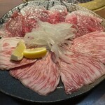 Honkaku yakiniku kankoku kateiryouriku ishinbou - 洗いダレレモンカルビ接写