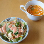 デリーパレス - サラダ、スープ