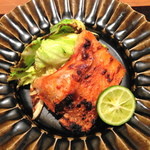 神楽坂 石かわ - きんきと春キャベツの炭火焼き