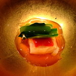 神楽坂 石かわ - 金目鯛と帆立の甘酢和え