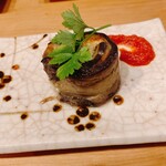 BEER CAFE CENTO ANNI - 茄子に巻かれたチーズ