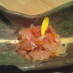 孝虎 - 真鯛の昆布〆カラスミ和え