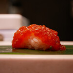 立食い寿司 根室花まる - ●紅鮭筋子醤油漬け