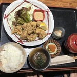 旬炉 山岡 - 長州鶏の竜田揚げ定食(おろしポン酢) 