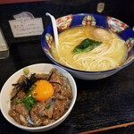 塩そば専門店 桑ばら - 松浦のごま鯖丼と鯖掛けそばの定食