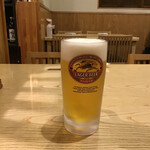 丸万焼鳥 - 生ビール