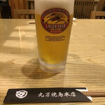 丸万焼鳥 - 生ビール