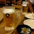食道楽 - ドリンク写真:生ビールとお通し