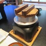 三養荘 - 個別の羽釜（アップ）