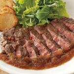 Beef misoji Steak with grated onion and apple sauce