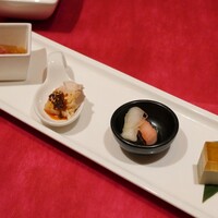 ジョーズ シャンハイ ニューヨーク 銀座店 - 旬の味覚入り 本日のおすすめ前菜四種盛り合わせ