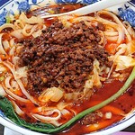好運麺園 - 好運麺園 ＠西葛西 パクチー抜きえお願いした肉味噌たっぷりの酸辣刀削麺