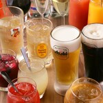 We also have a wide variety of draft beer, highballs, sours, wine, etc.