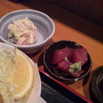 広島料理 安芸 - 刺身付きの赤身もなかなか！