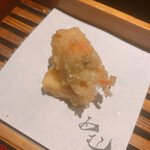 天ぷら酒房 西むら - 車海老頭　竹輪