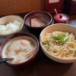 麺処 と市 - 味玉ちゃーしゅーつけ麺並 1250円＆ごはん小 150円