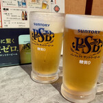 Takoyaki Sakaba Takofuku - パーフェクトサントリービール ♪(*^^)o∀*∀o(^^*)♪
