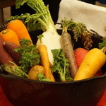 サンパミニヨン - 辻堂で昨日買ってきたばかりという野菜たち。